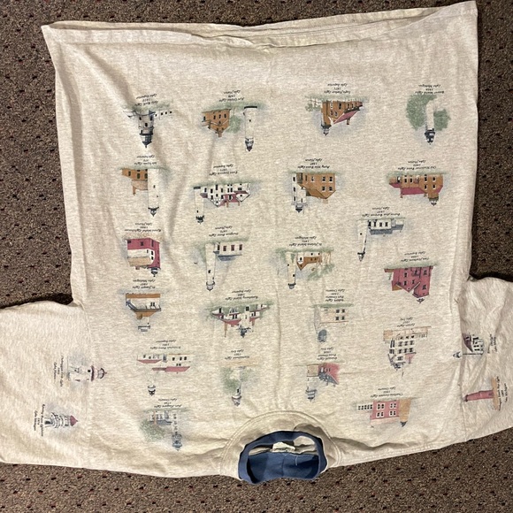 VINTAGE 90s | Light Houses All Over Printed. Great Lakes Lighthouses - Picture 4 of 13